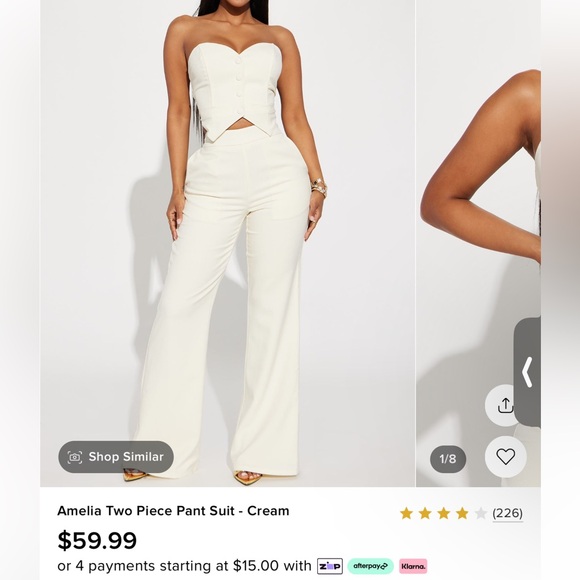 Fashion nova two piece set. Used once for a couple of hours - Picture 2 of 3